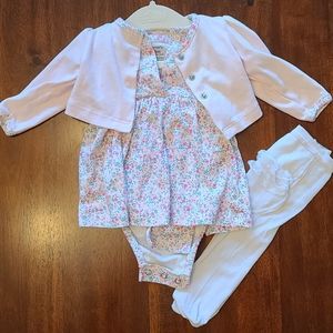 3 month baby girl Carter's dress and sweater